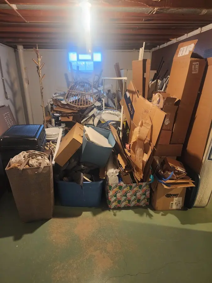 Roll-off dumpster container at job site for Concrete Dumpster Rental in Weisenberg